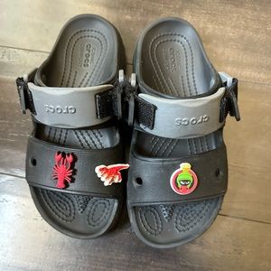 Black CROCS All Terrain Sandals- Youth Size 2